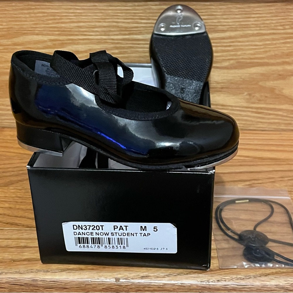Bloch Dance Now Techno Top Shoes Black Patent Leather  Toddler Size 5 M NWB